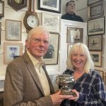 Graham Dennny presenting the Wass Cup to Jane Burton