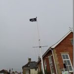 Pirate Flag flying outside the Reading Room